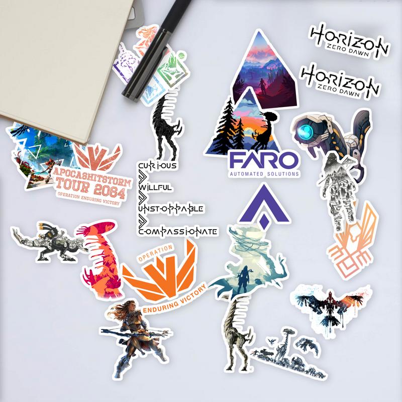 Stickers 20 Pcs per Pack Horizon Waterproof Zero Colorful Dawn Laptop Aesthetic Vinyl Bike Bumper Car Luggage Skateboard Water Bottle Guitar