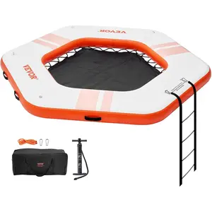 VEVOR Inflatable Floating Dock, Inflatable Dock Platform, Non-Slip Air Dock Platform with Portable Carrying Bag & Detachable Ladder, Floating Platform Island Raft for Pool Beach Ocean