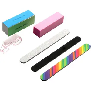 6Pcs Nail Art Tool Set Nail Files Buffer for Manicure Essential Kit for Home Salon Use for Natural False Nails