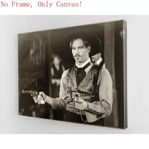 Doc Holliday Val Kilmer Unframed Original Painting Print – Tombstone Arizona Movie Canvas |       Western Outlaw Old West Wall Art for Living Room, Bedroom & More Artistic Decoration Photo Wood Box Water Proof Ornaments Glossy