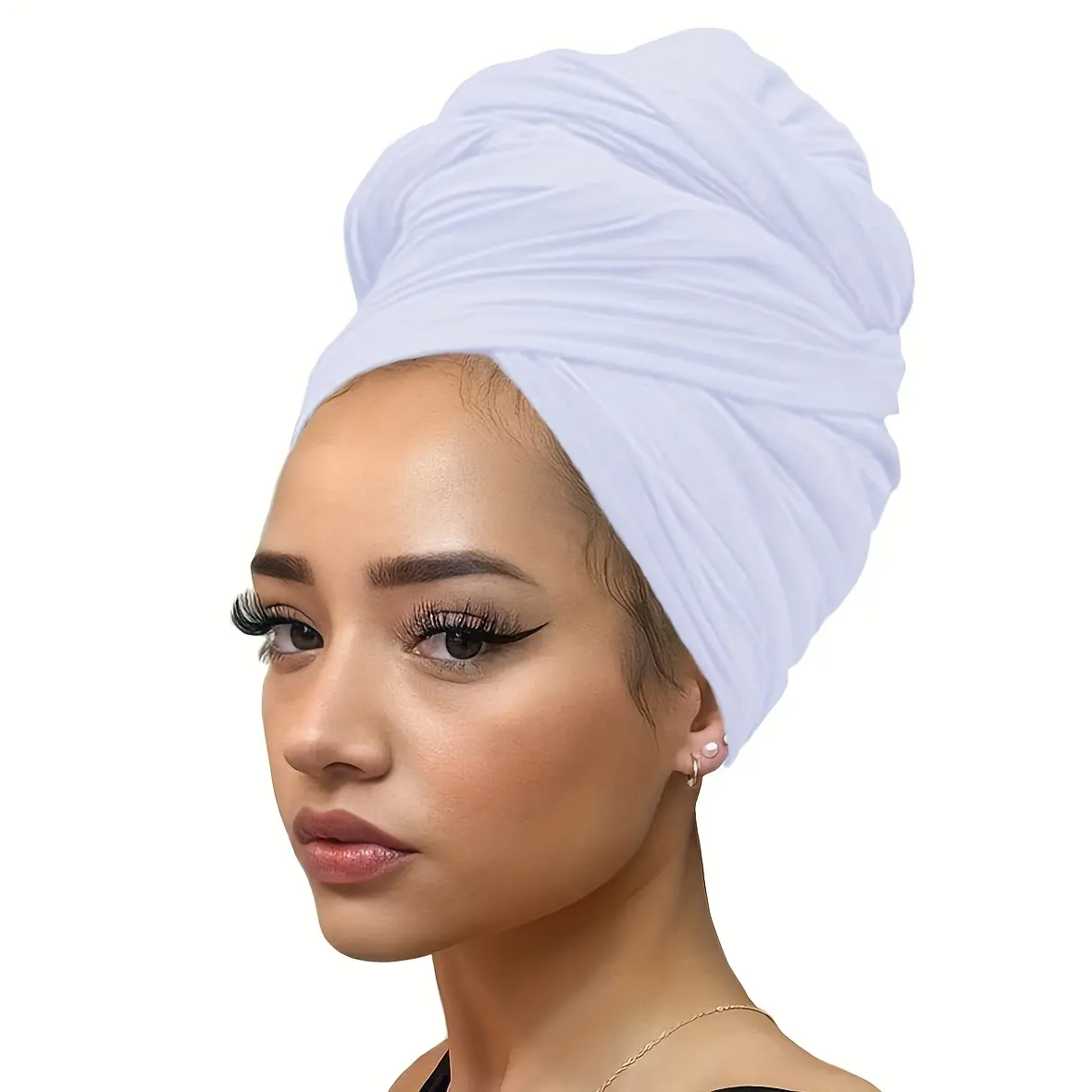 1pc of Ultra-Soft Stretchy Jersey Turban Head Wraps in Long  display picture 2