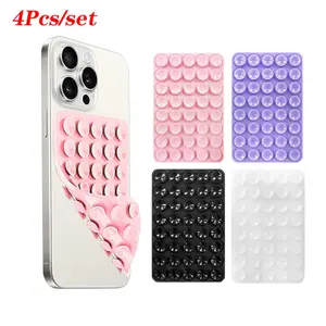 Silicone Double-sided Suction Cup Mobile Phone Back Detachable Bracket, Smartphone Back Holder, Suitable for Travel Essentials, Camping and Vacation Essentials, Cell Phone Car Mount, Multicolor Cellphone Car Holder, Phone Holders, Smartphone Accessories