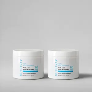 Skinn Cosmetics Multi-Acid Resurfacing Pads Duo Formulated with Oat Kernel Extract Smooth for Healthier, Brighter, Firmer Skin