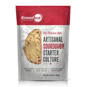 KneadAce Sourdough Starter Culture \u2013 Fast-Activating Natural Wild Yeast for Homemade Bread \u2013 Dehydrated Sourdough Starter for Baking Artisan Loaves, Easy to Use & Perfect for Beginners