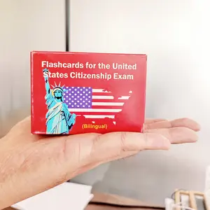 2026-Civics Test Flash Card Combo Set (Bilingual Cards and English/Spanish) with 100 Common Questions