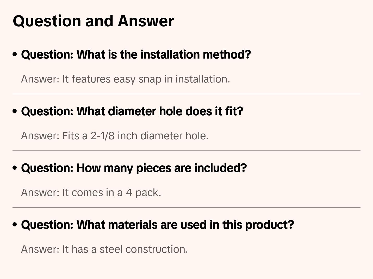 Nuk3y Easy Snap in Closet Door Finger Pull, 2-1/8" , 4 Pack
