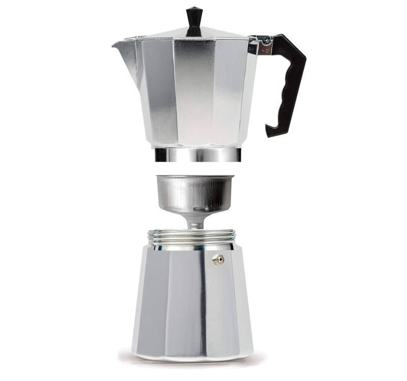 Cafetera de estufa de gas o eléctrica !!  Cafetera italiana. Cafetera de aluminio de 6 tazas.