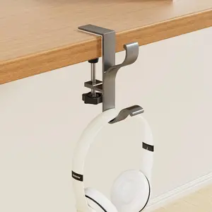 Hole-Free Desk & Bag Hooks Over-Ear Headphone Organizer No Drilling Strong Hold Multi-Use for Students & Offices Durable Compact Design