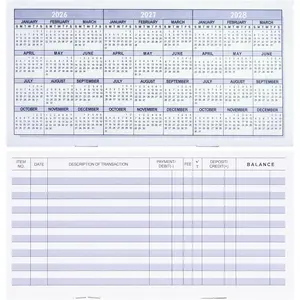 20-Pack Checkbook Register, Blank Ledger Transaction Registers for Personal or Business Banks, for Checking and Savings Accounts, Deposits, and Credit Cards