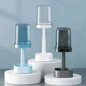 3-Slot Toothbrush Holder with Lid Multicolor Glass Finish Includes Cup Storage & Razor Organizer High Temperature Resistance Bathroom Accessory for Shaving & Shower Essentials 1pc