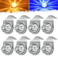 Amber/Blue-8 Pieces-Clear Lenses