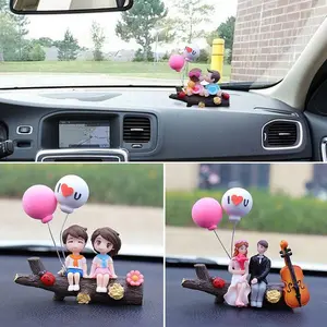 Gifts Balloon Cartoon Couples Perfume Clip Ornaments Dashboard Figurine Accessories Auto Interior Decoration Car Decoration