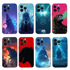 Monster G-Godzilla Phone Cases For iPhone 17 Promax Pro Air 16 Plus 15 14 13 12 11 Soft Silicone Black TPU Shockproof Protective Cover Gift For Birthday Christmas Halloween