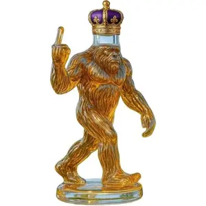 Novelty Bigfoot Whiskey Decanter, Unique Sasquatch Themed Liquor Storage Bottle, Fun Barware Gift, Man Cave Home Bar Display