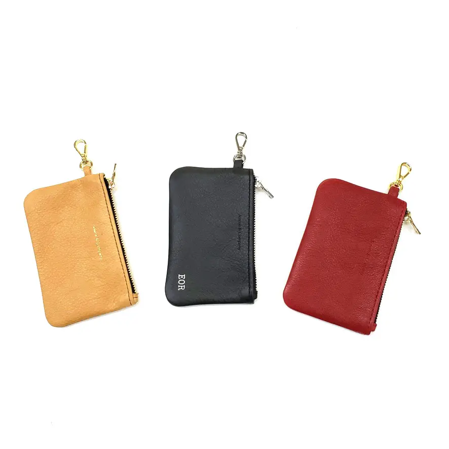 Leather Keychain Pouch - Genuine Leather, Made in USA, Keychain Wallet