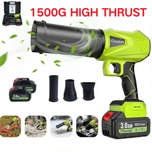 Wireless Turbo Force Leaf Blower, Violent Turbo Fan Design, Brushless Motor, Dual 3000mAh Batteries, Handheld Power Air Duster for Vehicle Drying, Patio & Driveway Cleaning