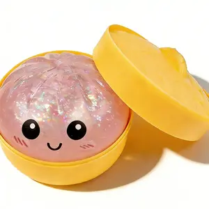 Big Glitter Dumpling, Glitter Dumpling Squishy with Box, Dumplings Sensory Squeeze Toy for Stress Relief