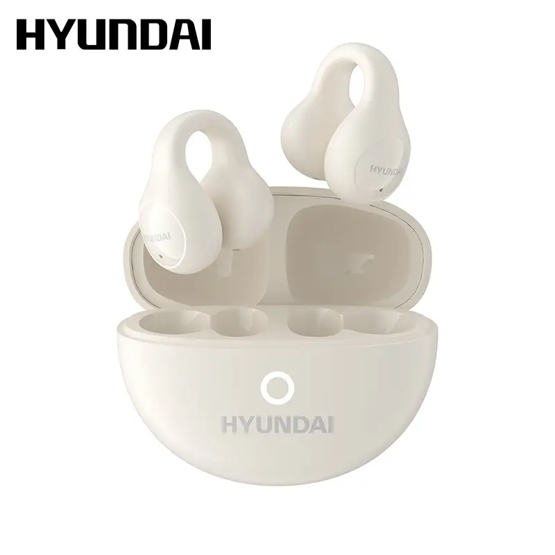 HYUNDAI LP25 Clip On Ear Wireless Headphones, Audio Wireless Earbuds Built-in Microphone for Music & Phone Call,Bluetooth Flash 5.4 Rejects Delays, Waterproof & Dustproof Comfortable for Sports & Workouts