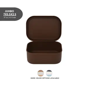 The Dearest Grey Jumbo Silicone Leakproof Bento Box - Snack & Meal Prep Container