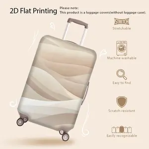 2D Flat Printing Luggage Cover Stretchable Machine Washable Scratch-Resistant Easy Recognizable for Travel Suitcase