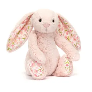 Jellycat Blossom Bunny Plush – Pink Floral Ears, Soft Stuffed Rabbit Toy