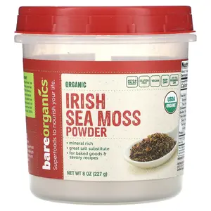 BareOrganics Organic Irish Sea Moss Powder, 8 oz (227 g) BareOrganics Organic Irish Sea Moss Powder, 8 oz (227 g)