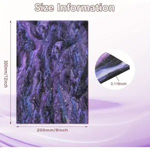 Pearl Glitter Cast Acrylic Sheet for Laser Cutting - 12x 8inch Sparkling Water Flow Pattern 3-Pack, Vivid Mixed Colors, Perfect for Handmade Crafts, DIY Projects and Engraving,