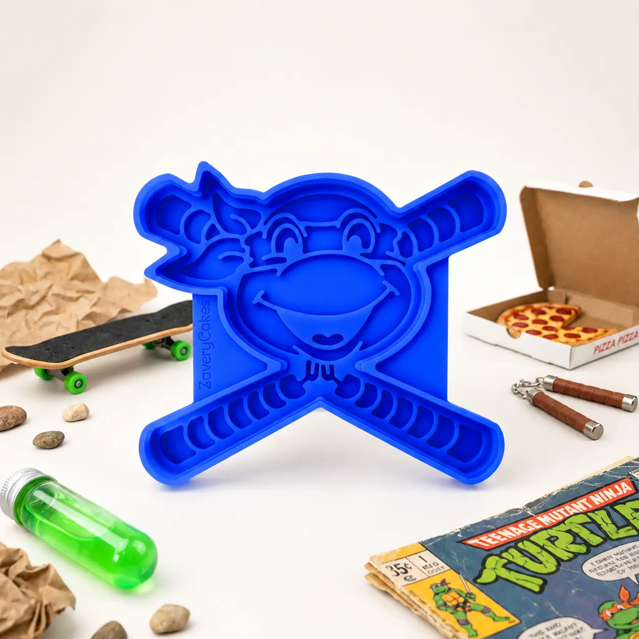 ZaveryVerse Michelangelo TMNT Official Nickelodeon Licensed Silicone Mold | TMNT Collection #4 | BPA-Free Food Grade | Chocolate, Resin, Candles, Soap, Pancakes | Collectible Gift for TMNT Fans