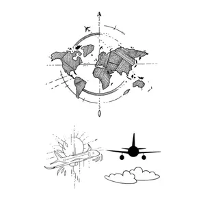 Waterproof temporary tattoo sticker magic tattoo lasting 7-15 days travel adventure pattern herbal juice semi permanent tattoo simulation tattoo arm tattoo