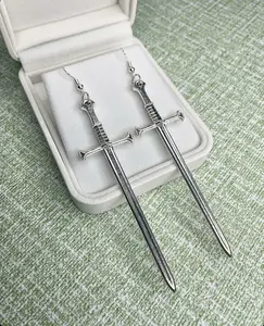 Silver Sword Earrings