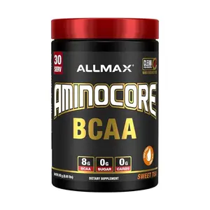 Allmax Aminocore BCAA Supplement - 8g BCAA, 0g Sugar, 0g Carbs, Premium Grade, Lean Muscle, Natural, High Dosage, INSTACLEAR Technology, 30 Servings, Fitness, Protein