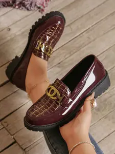 Women's Multifunctional Round Toe Casual Bow Decor Low Heel Loafers, Formal Occasions, New Pure Color Fashion Flat Shoes, Slip On Shoes