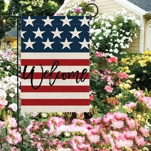Patriotic July 4th Garden Flag, Double-Sided Waterproof Star-Spangled Banner, 12.0x18.0inch, Vintage American Flag for Outdoor Decor