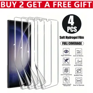 4Pcs Hydrogel Screen Protector for Samsung Galaxy S25 Ultra S25 Plus S24 Ultra S24 S23 S22 S21 4Pcs Hydrogel Screen Protector for Samsung Galaxy S25 Ultra S25 Plus S24 Ultra S24 S23 S22 S21