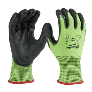 Milwaukee 48-73-8954B 12PC High Vis Cut Level 5 Poly Dipped Gloves - XXL