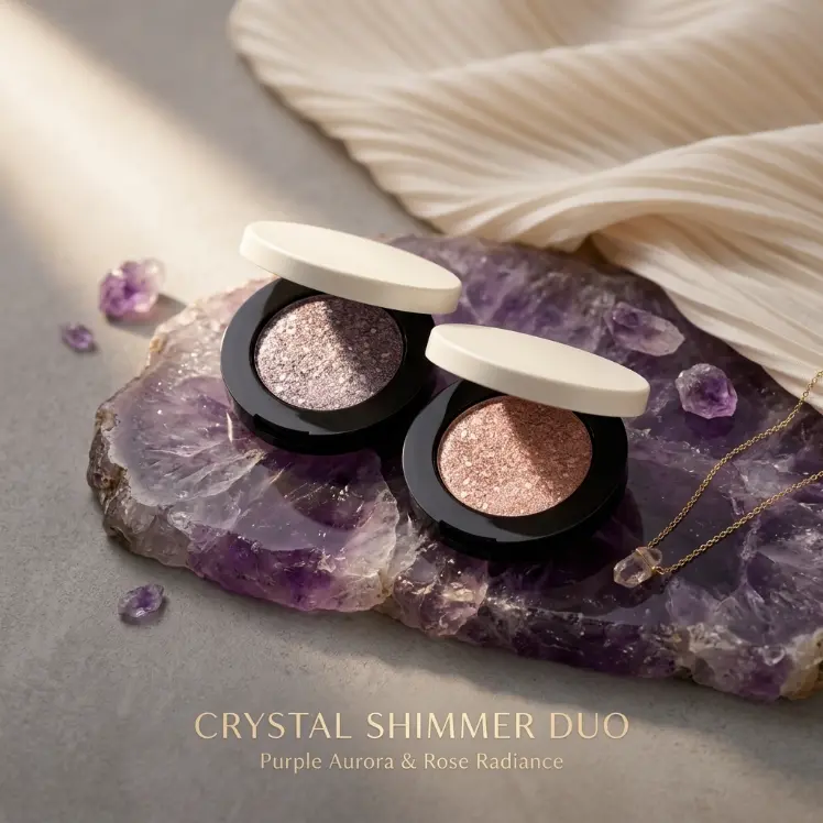 Chameleon Multi-Chromatic Metallic Eyeshadow Powder - Brightening, Waterproof Single Item Cosmetic, Intense Glitter Shimmer Pigment, Smooth Long-Wear Festival Makeup Blendable Formula