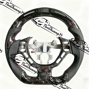 Forged Carbon Fiber Steering Wheel Fit for Nissan R35 GTR 2009-2016 with LED