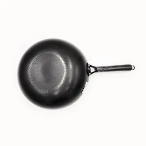 Zhang Xiaoquan Chinese Wok 32cm | Multi-Purpose Hammered Iron Stir-Fry Pan | Non-Coated & Naturally Non-Stick | Traditional Cooking Wok (C30350100S) Cookware Black