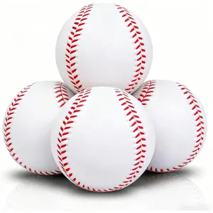 4 Pack 9 inch Foam Soft Practice Baseballs Softballs for Training Batting Hitting Fielding Indoor Outdoor