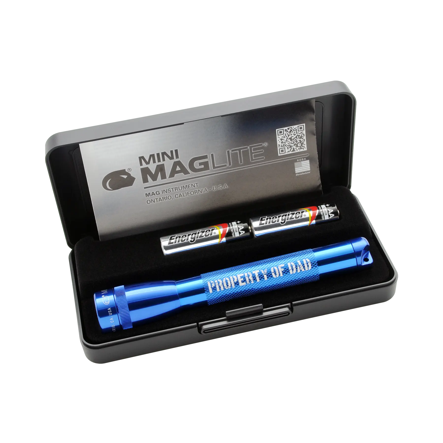 Mini Maglite Xenon 2AA - Property of Dad - Blue