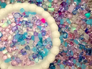 Blush Aurora Mixed Pointed Back Crystal Glass Rhinestones for Nails Arts and DIY