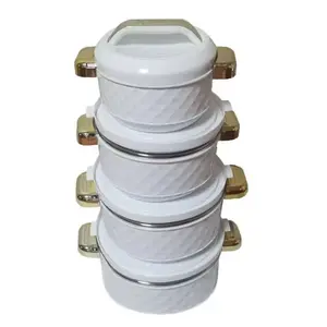 MiraRabel Large Capacity 4pcs Food Warmer Set 1.5, 2.2, 4, 6.5L Casserole Food Warmer (Set of 3)