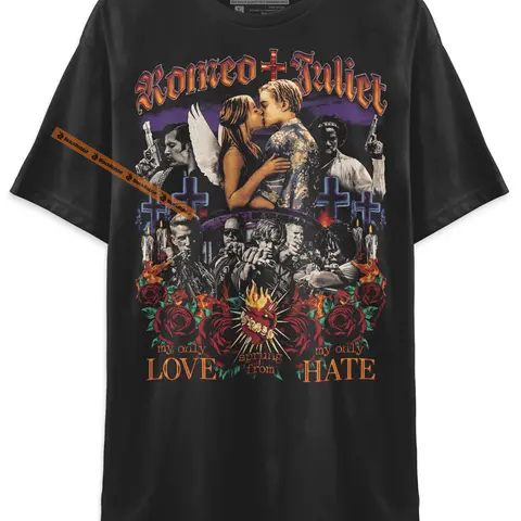 BLACK RABBIT Romeo + Juliet My Only Love Sprung From My Only Hate 90s Retro Vintage Unisex Classic T-Shirt
