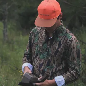 Greenbark Ultra-Lite L.S. Button Up Shirt - Long Sleeve Camo Design for Men - Lightweight 94% Polyester 6% Spandex Fabric