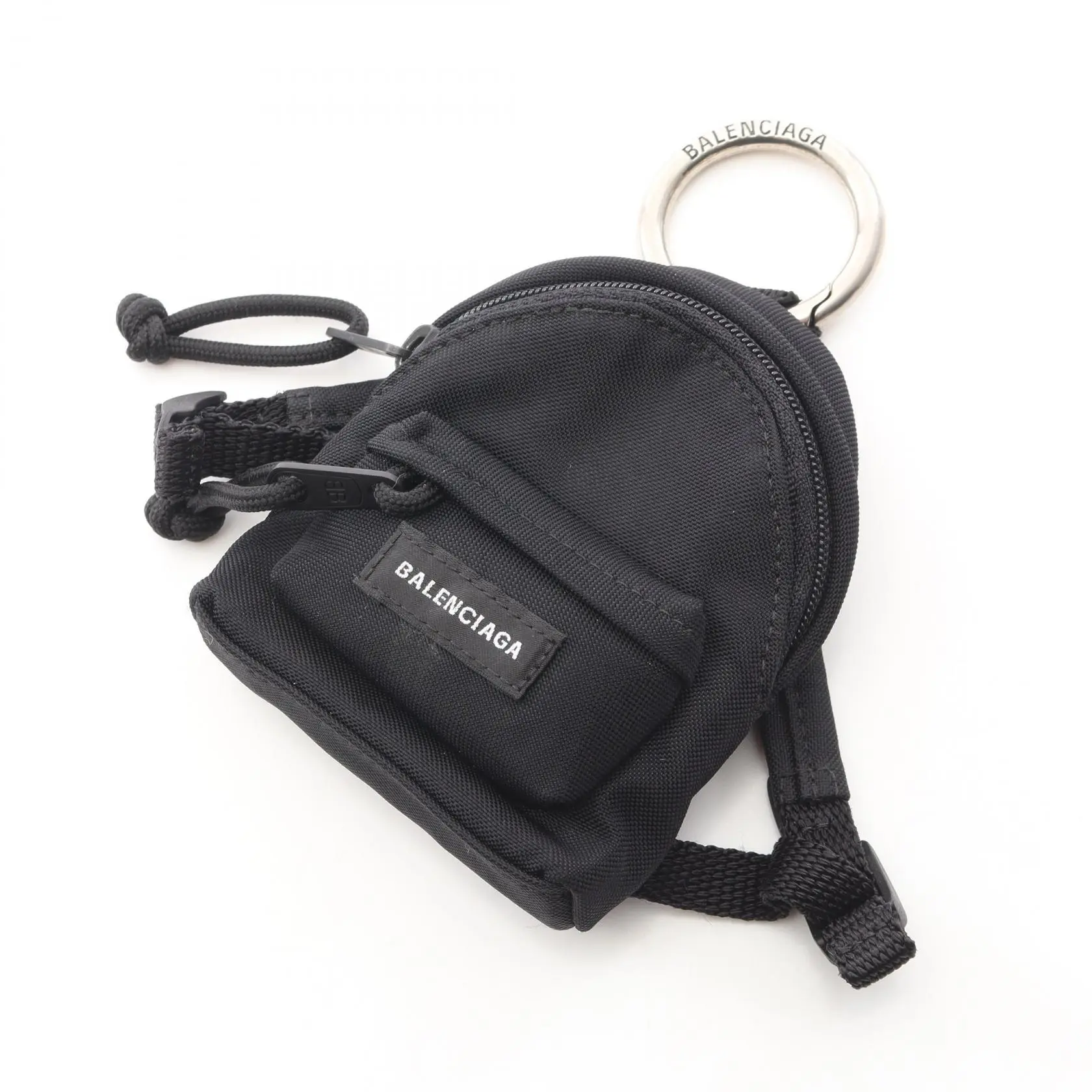 Pre-owned Balenciaga Nylon Small Leather Goods MICRO BACKPACK charm