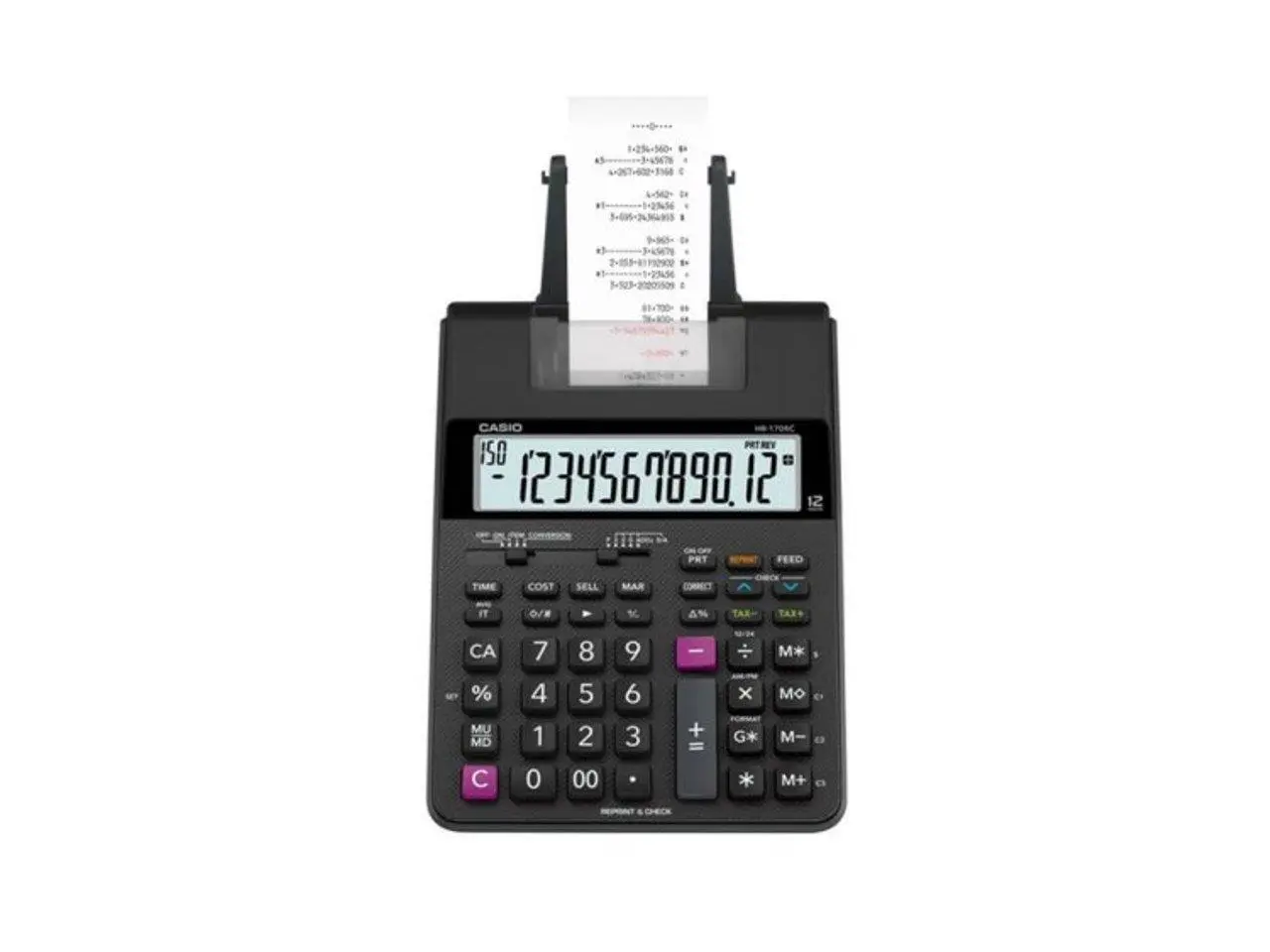 Casio Printing Calculator 6-1/2"Wx11-5/8"Lx2-9/16"H Black HR170RC