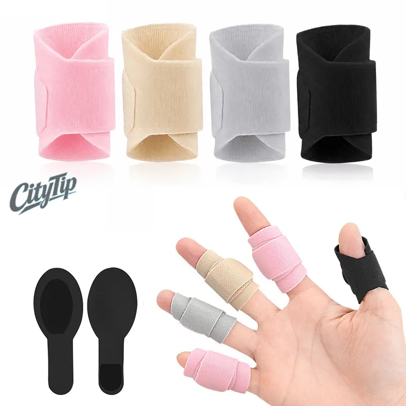 `5Pcs Reusable Finger Protector Sleeves, Universal Adjustable Elastic Finger Guard Covers, Breathable Finger Support Wraps for Basketball Volleyball Sports Sprain Injury Protection, Daily Working Typing Finger Cushion, Random Colors for Men Women`
