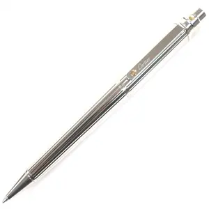 Pre-owned Cartier Sterling Silver 925 (Ag925) Small Leather Goods Santos de Silver Ballpoint Pen