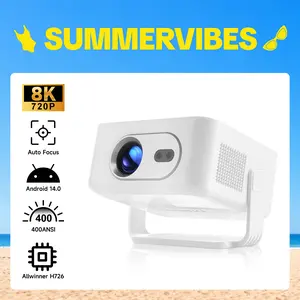 [US warehouse] Magcubic HY300MAX Auto Focus Projector 8K Decode HD 400ANSI Android 14 Allwinner H726 with 0.8:1 Throw Ratio Dual WiFi6 BT5.4 Auto Keystone HDR/HDR10+/HLG Native 720P Built-in Speaker Portable Mini Home Cinema Movie Outdoor Summervibes