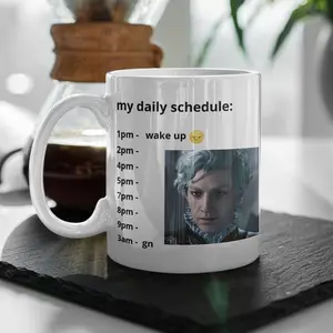 Daily Schedule Astarion, Baldurs Gate 3 Gamer Gift, Gamer Coffee Mug, Baldurs Gate Fan Gift, Dungeons And Dragons Mug, Video Gamer Gift